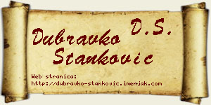 Dubravko Stanković vizit kartica